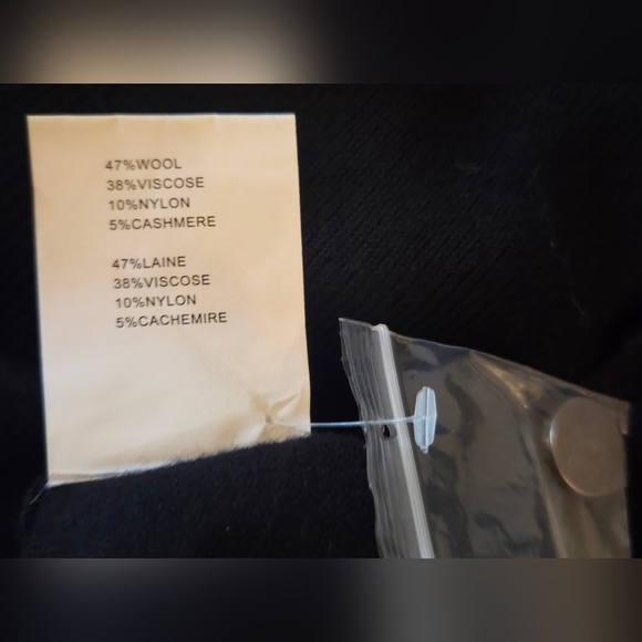 Ramy Brook Elegant Black Asymmetrical Sweater With Button Details - Picture 7 of 8